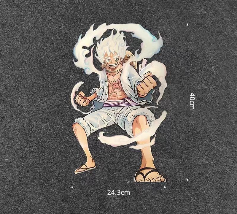 Car Sticker Scratch Cover Cover Sticker One Piece Luffy 5 Gear Waterproof Car Sticker Motorcycle Electric Car Personalized Sticker