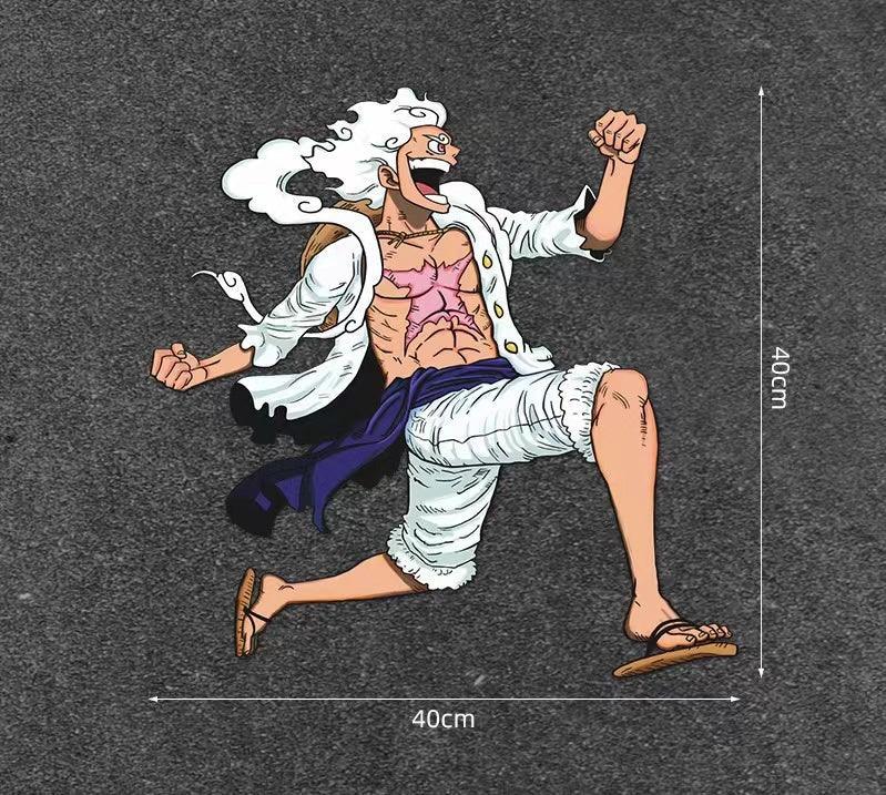 Car Sticker Scratch Cover Cover Sticker One Piece Luffy 5 Gear Waterproof Car Sticker Motorcycle Electric Car Personalized Sticker
