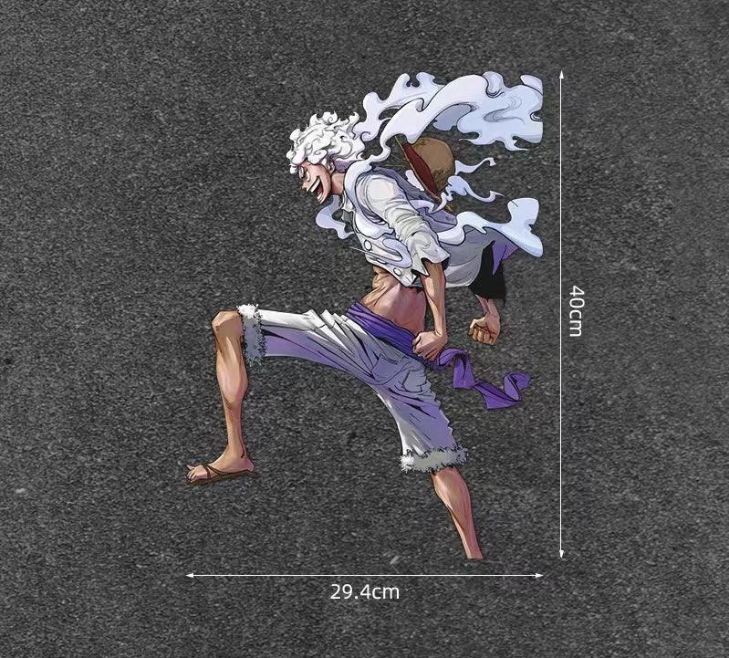 Car Sticker Scratch Cover Cover Sticker One Piece Luffy 5 Gear Waterproof Car Sticker Motorcycle Electric Car Personalized Sticker