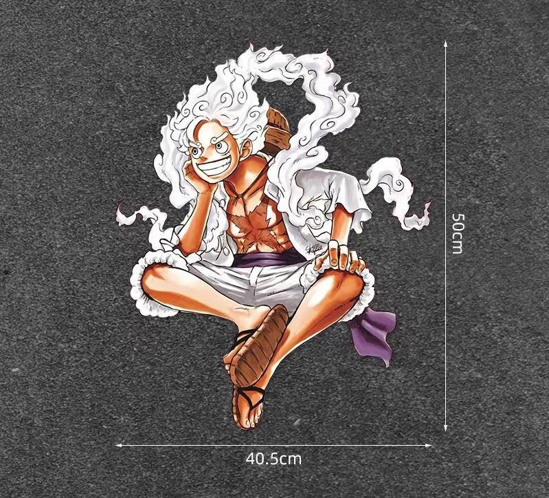 Car Sticker Scratch Cover Cover Sticker One Piece Luffy 5 Gear Waterproof Car Sticker Motorcycle Electric Car Personalized Sticker
