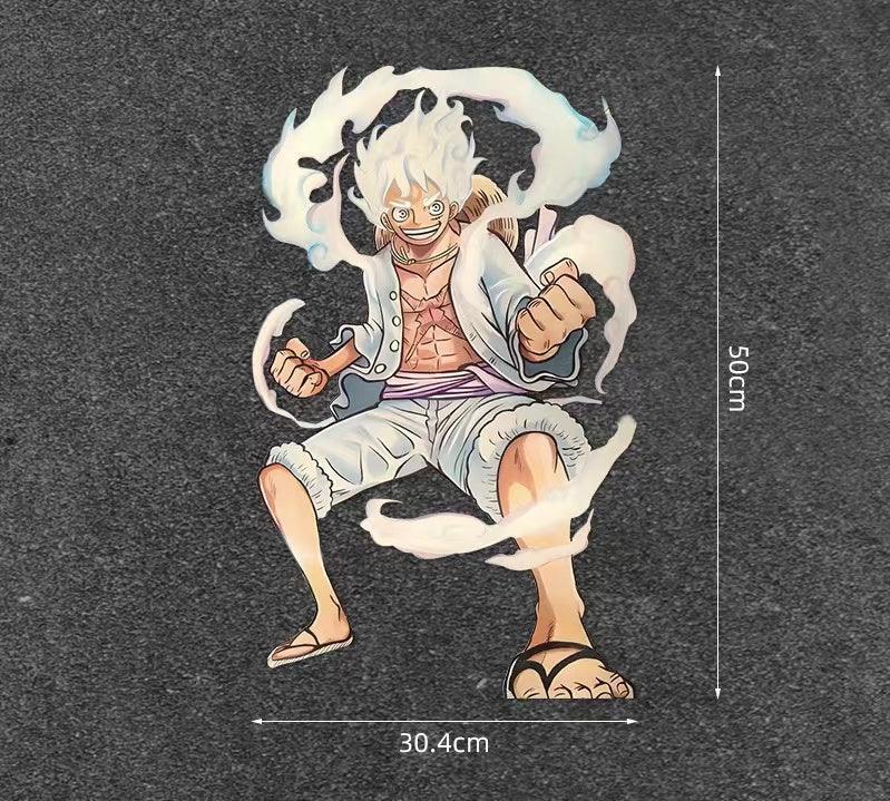Car Sticker Scratch Cover Cover Sticker One Piece Luffy 5 Gear Waterproof Car Sticker Motorcycle Electric Car Personalized Sticker