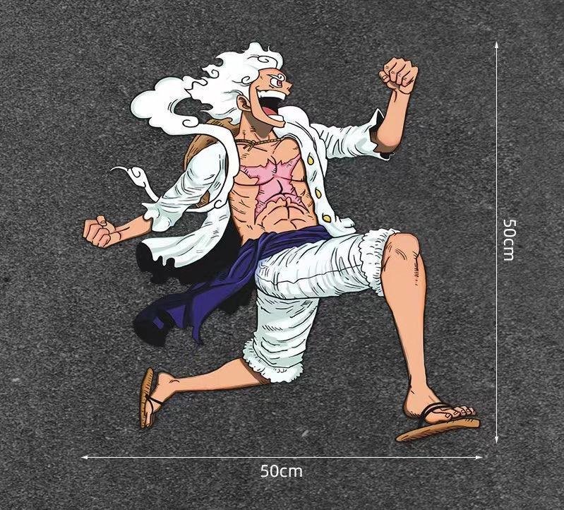 Car Sticker Scratch Cover Cover Sticker One Piece Luffy 5 Gear Waterproof Car Sticker Motorcycle Electric Car Personalized Sticker