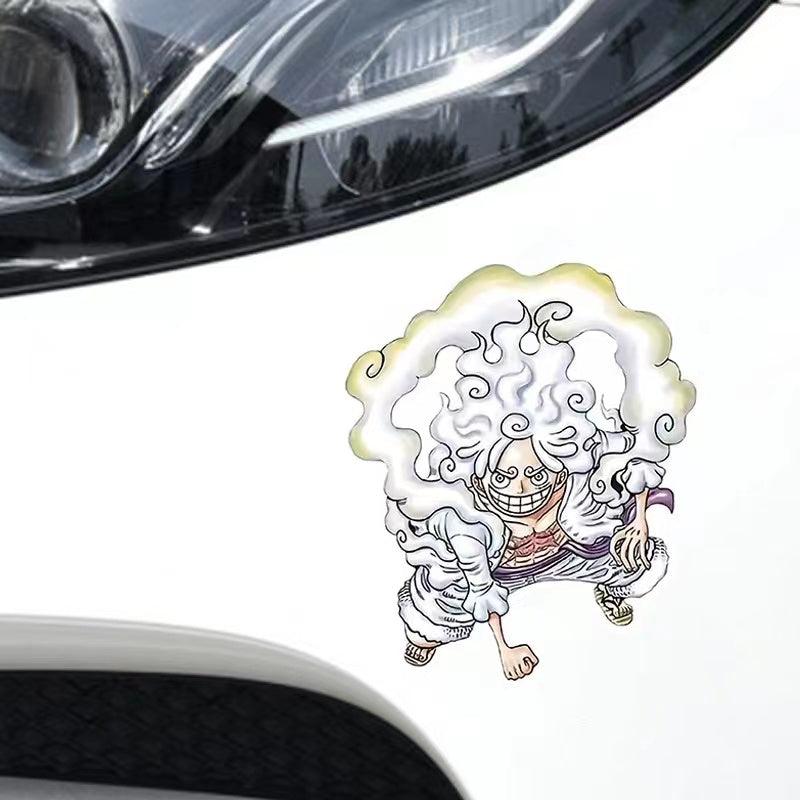 Car Sticker Scratch Cover Cover Sticker One Piece Luffy 5 Gear Waterproof Car Sticker Motorcycle Electric Car Personalized Sticker