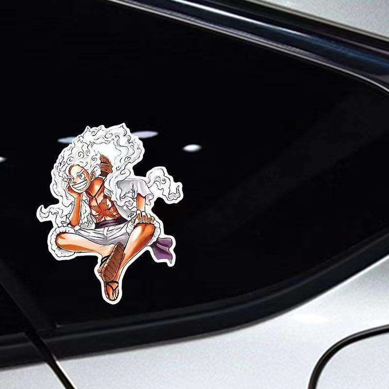 Car Sticker Scratch Cover Cover Sticker One Piece Luffy 5 Gear Waterproof Car Sticker Motorcycle Electric Car Personalized Sticker