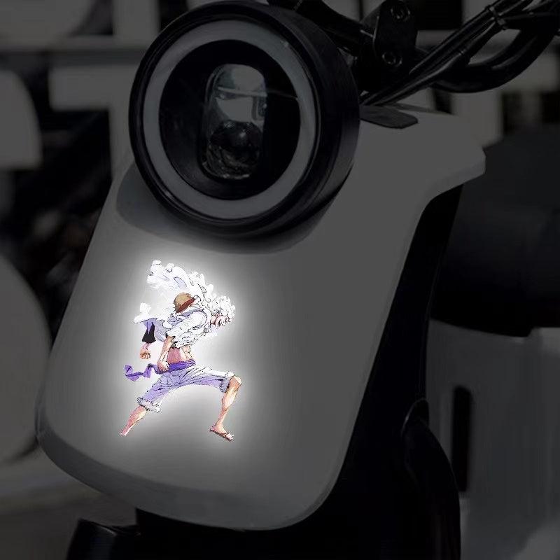 Car Sticker Scratch Cover Cover Sticker One Piece Luffy 5 Gear Waterproof Car Sticker Motorcycle Electric Car Personalized Sticker