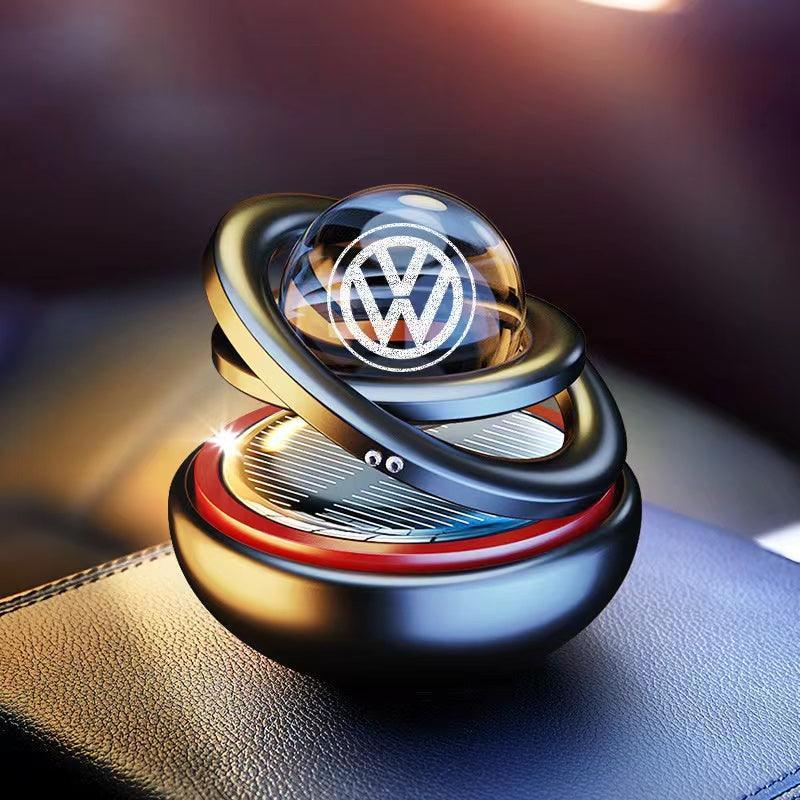 Car Aroma Diffuser Solar Energy Car Air Freshener Accessories Auto Rotating Solar Decoration