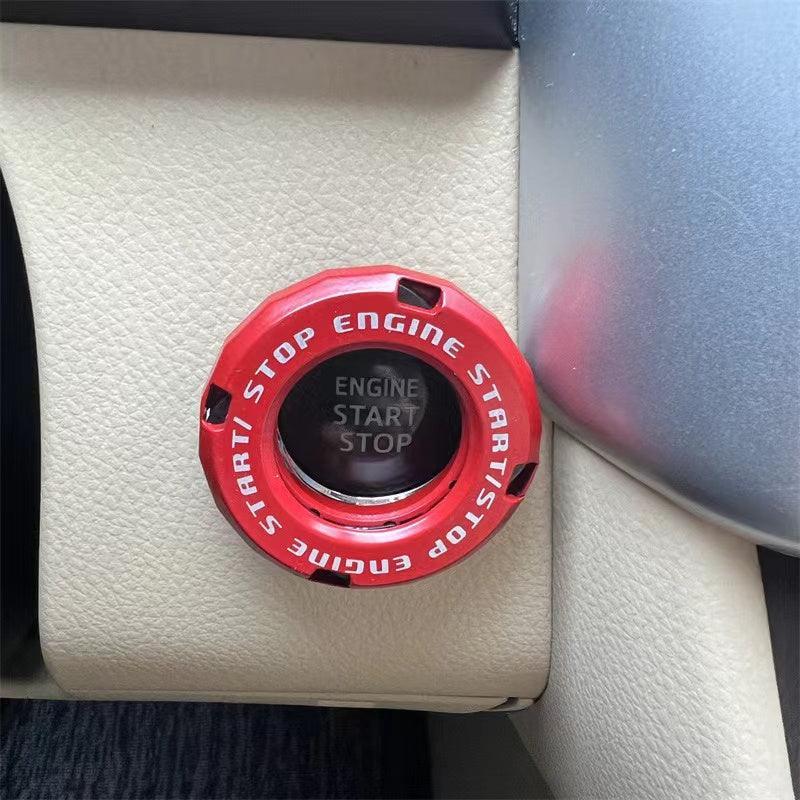 Car Modification One Touch Start Button Ignition Switch Rotation Protective Cover Motorcycle Start Ring Decoration