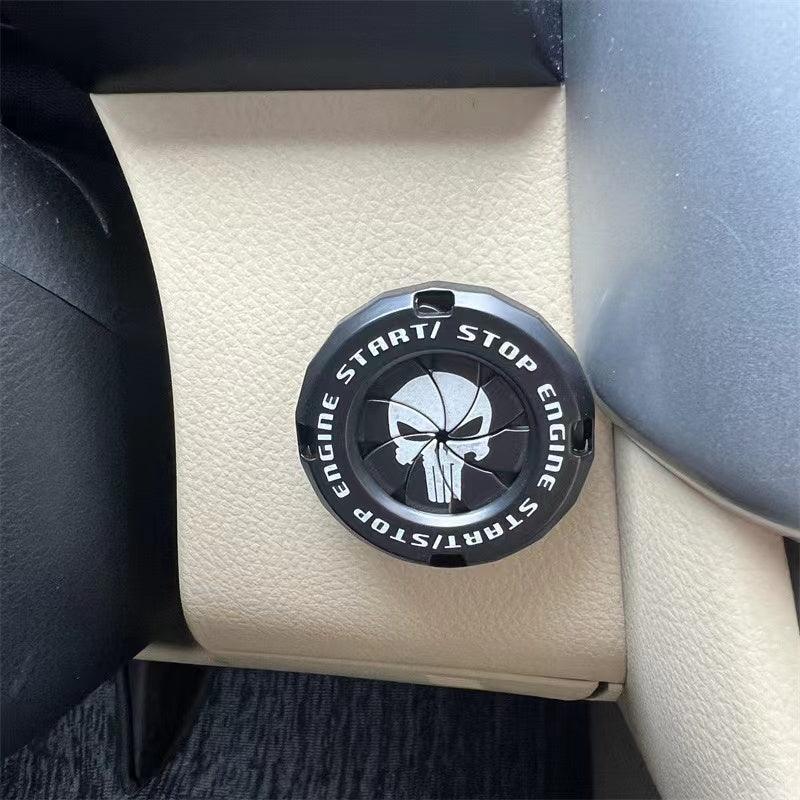 Car Modification One Touch Start Button Ignition Switch Rotation Protective Cover Motorcycle Start Ring Decoration