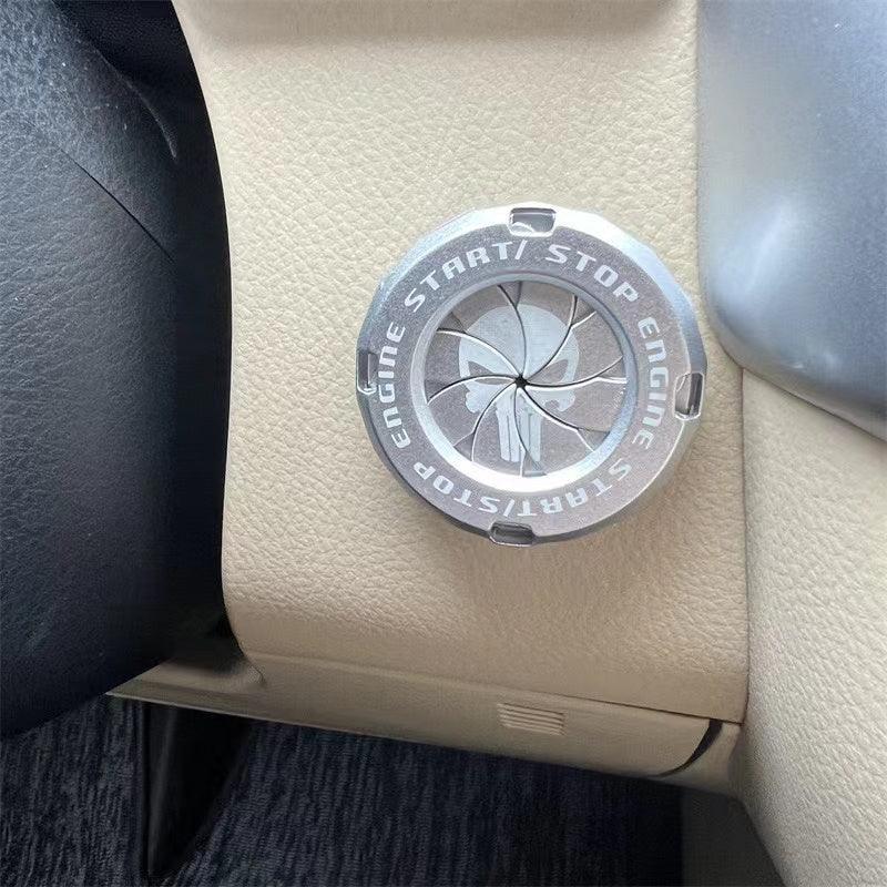 Car Modification One Touch Start Button Ignition Switch Rotation Protective Cover Motorcycle Start Ring Decoration