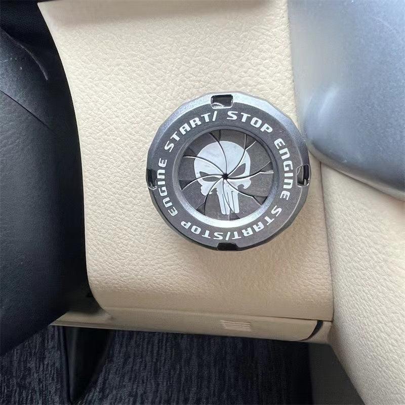 Car Modification One Touch Start Button Ignition Switch Rotation Protective Cover Motorcycle Start Ring Decoration