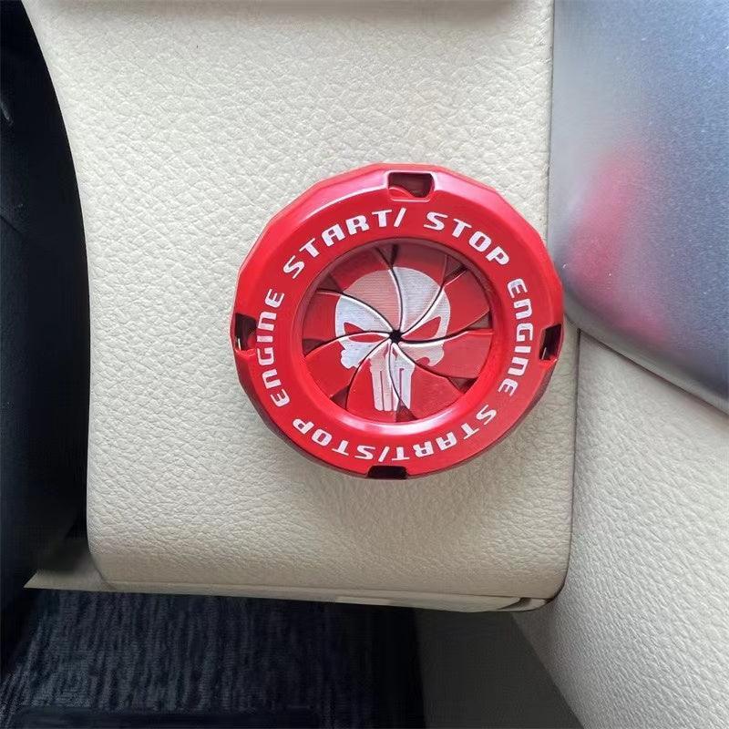 Car Modification One Touch Start Button Ignition Switch Rotation Protective Cover Motorcycle Start Ring Decoration