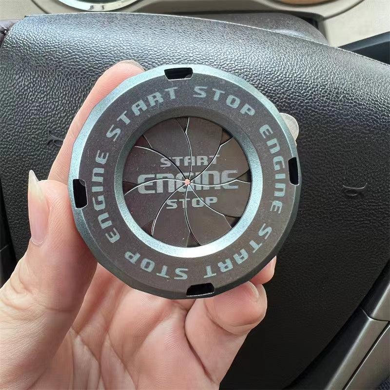 Car Modification One Touch Start Button Ignition Switch Rotation Protective Cover Motorcycle Start Ring Decoration