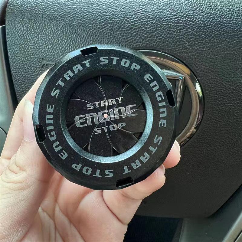 Car Modification One Touch Start Button Ignition Switch Rotation Protective Cover Motorcycle Start Ring Decoration