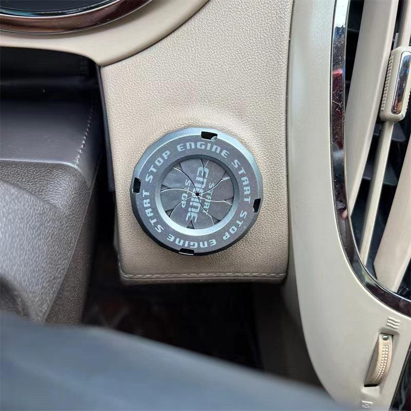 Car Modification One Touch Start Button Ignition Switch Rotation Protective Cover Motorcycle Start Ring Decoration