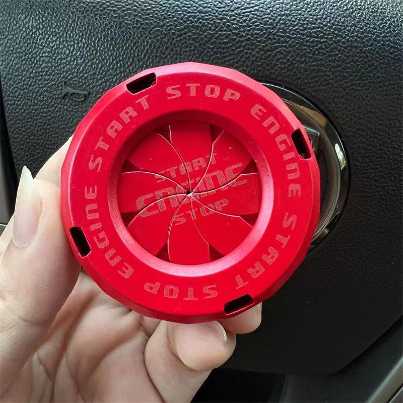 Car Modification One Touch Start Button Ignition Switch Rotation Protective Cover Motorcycle Start Ring Decoration