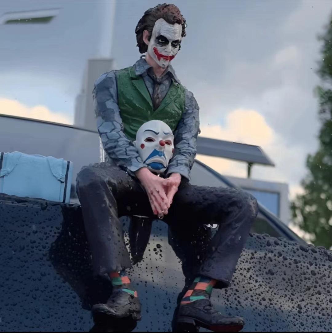 New Creation No Trace Gel 28cm Gotham Joker Decoration Roof Heathrow Suicide Squad Joker Classic Car Ornament