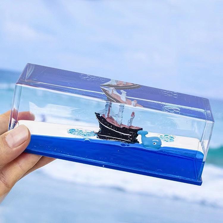 Fluid Drift Bottle | Birthday Gift, Desktop Decoration, Titanic, Ship, Desktop Item