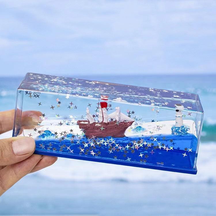 Fluid Drift Bottle | Birthday Gift, Desktop Decoration, Titanic, Ship, Desktop Item