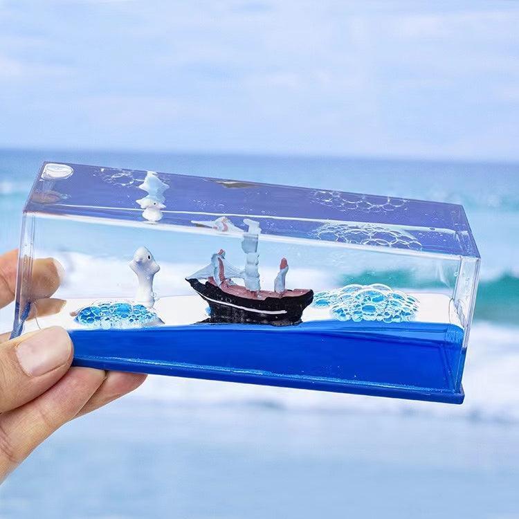 Fluid Drift Bottle | Birthday Gift, Desktop Decoration, Titanic, Ship, Desktop Item