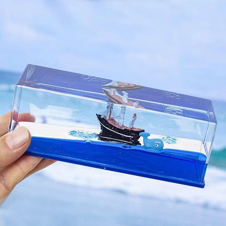Fluid Drift Bottle | Birthday Gift, Desktop Decoration, Titanic, Ship, Desktop Item