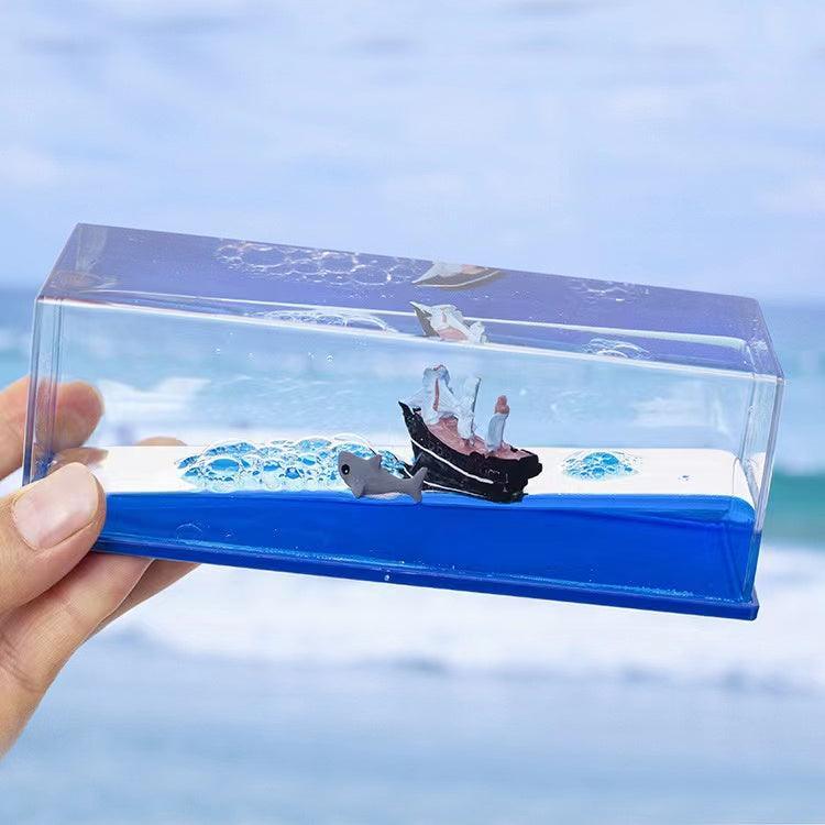 Fluid Drift Bottle | Birthday Gift, Desktop Decoration, Titanic, Ship, Desktop Item