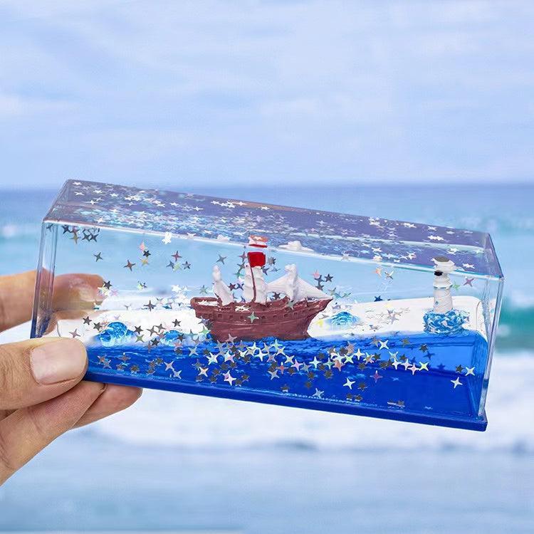 Fluid Drift Bottle | Birthday Gift, Desktop Decoration, Titanic, Ship, Desktop Item