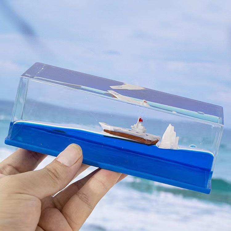 Fluid Drift Bottle | Birthday Gift, Desktop Decoration, Titanic, Ship, Desktop Item