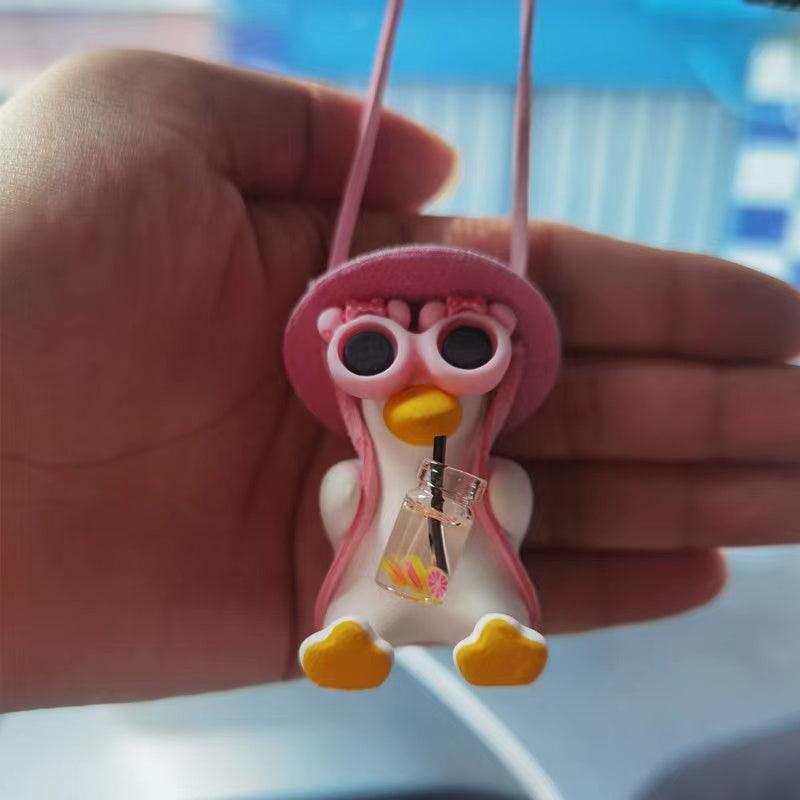 Rearview mirror accessories | Cute duck car interior decoration - add vitality and temperament to your car!