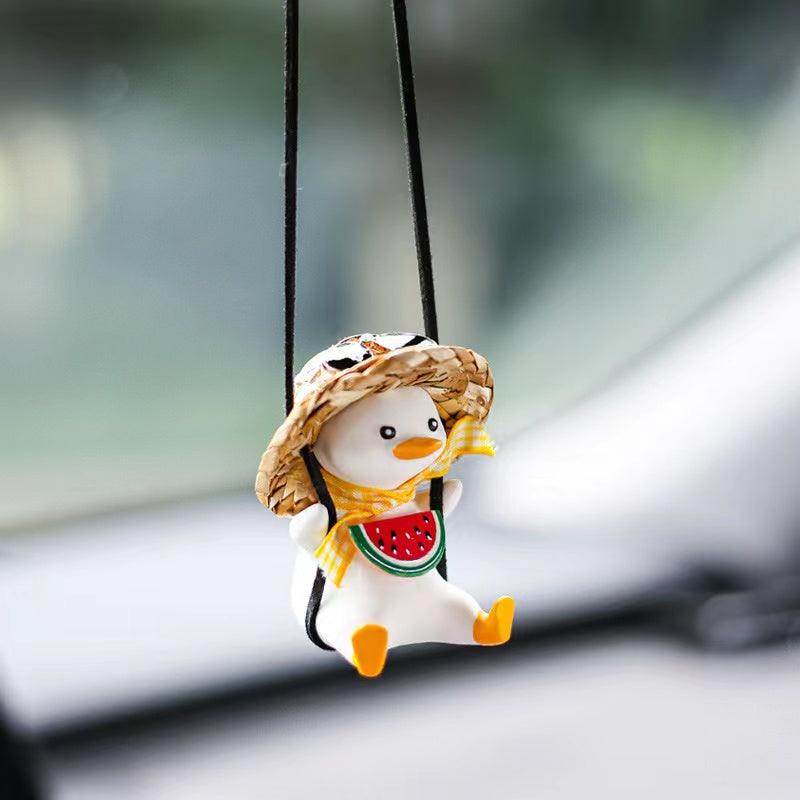 Rearview mirror accessories | Cute duck car interior decoration - add vitality and temperament to your car!