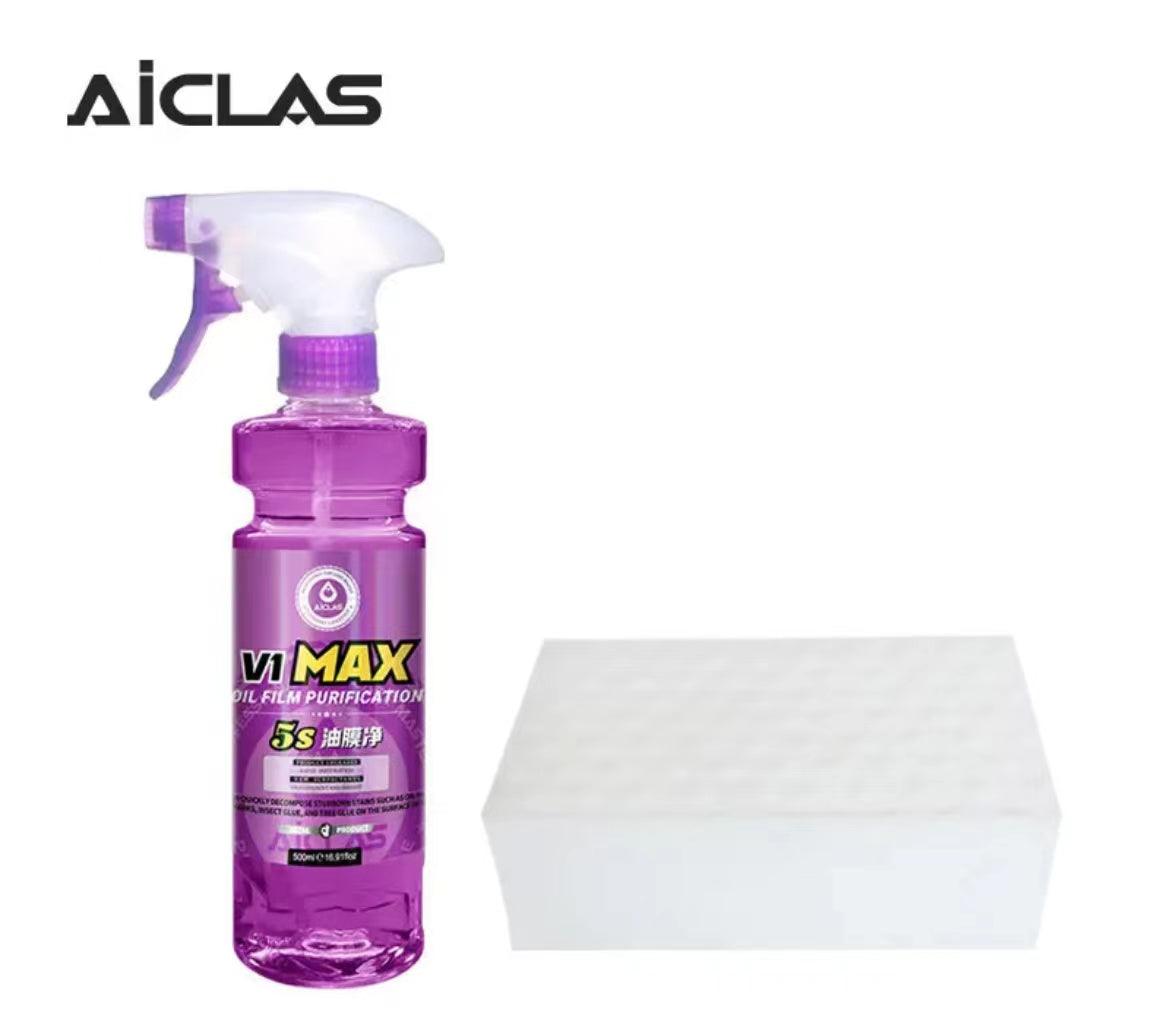 Car glass oil film remover front windshield oil film water stain prevention agent powerfully removes