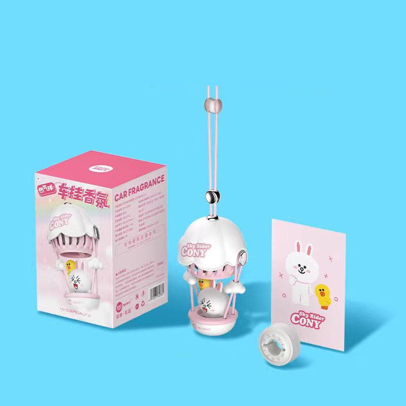 Car Air Freshener Hot Air Balloon Spaceship Aroma Diffuser Cute Clip Type Turntable Diffuser Easy to Install For Air Conditioner Vent Disinfecting Deodorizing Car Fragrance