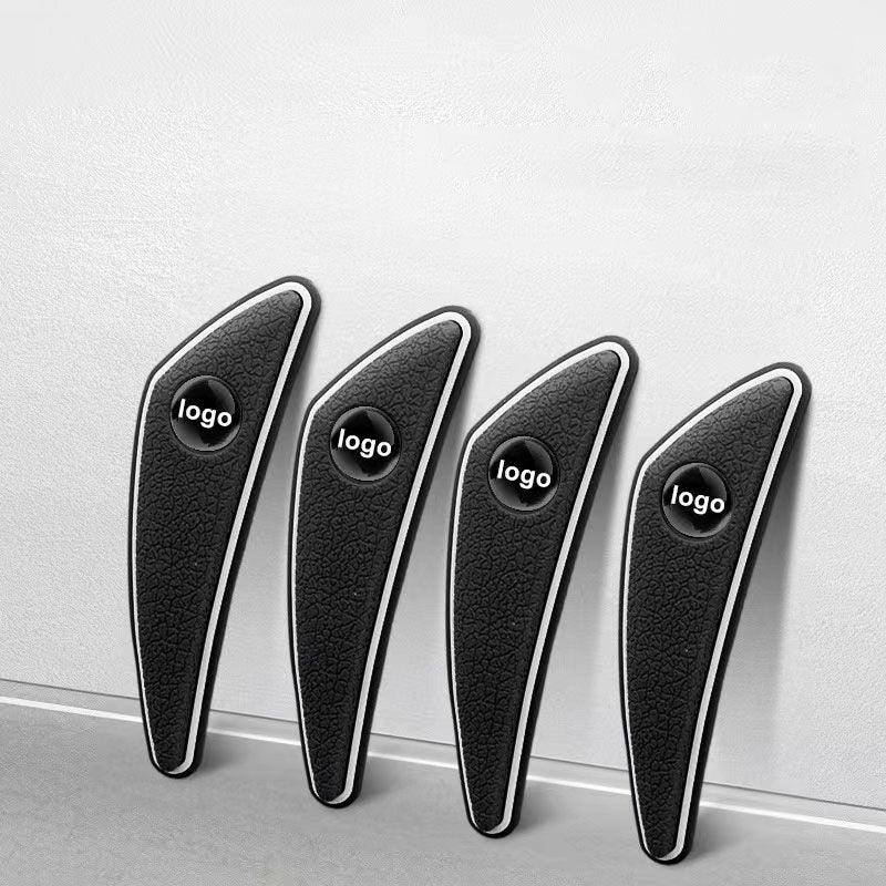Car Door Corner Car Logo Metal Protection Seal Collision Prevention Tape 4pcs