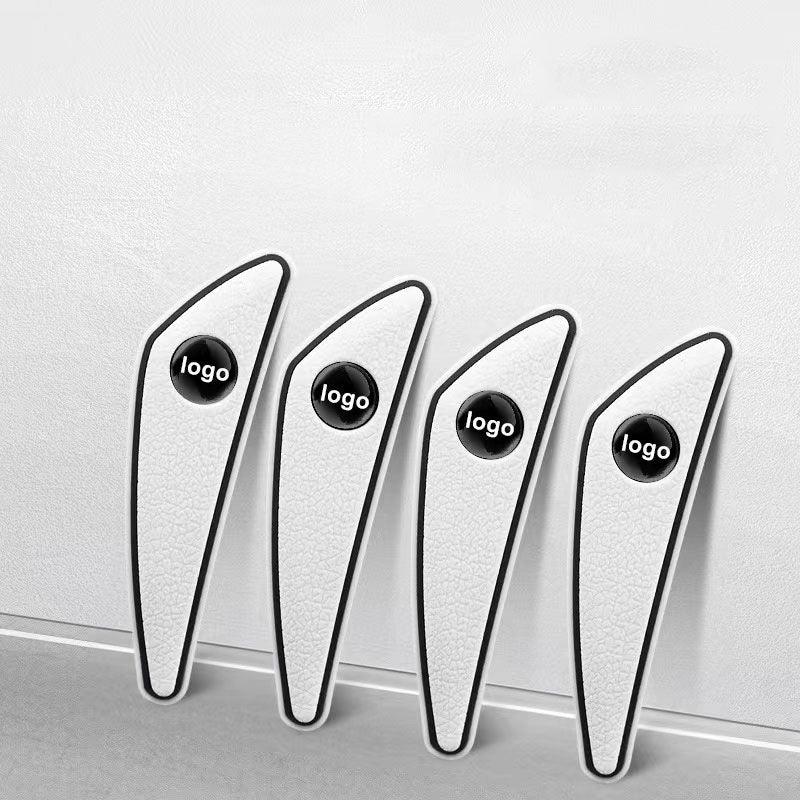 Car Door Corner Car Logo Metal Protection Seal Collision Prevention Tape 4pcs