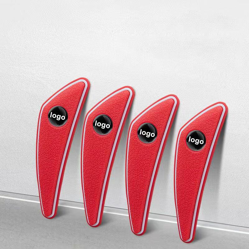 Car Door Corner Car Logo Metal Protection Seal Collision Prevention Tape 4pcs