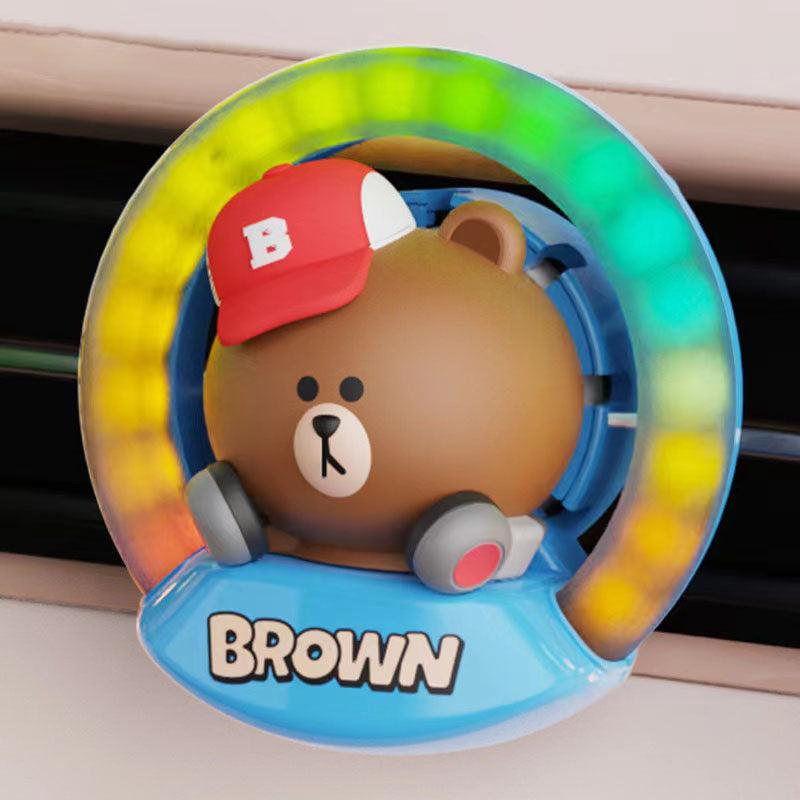 Car air freshener, deodorizing, disinfecting, replaceable, car, premium, clip type, softly scented, ring, car vent accessory, color circle, atmosphere light, LED light, air freshener