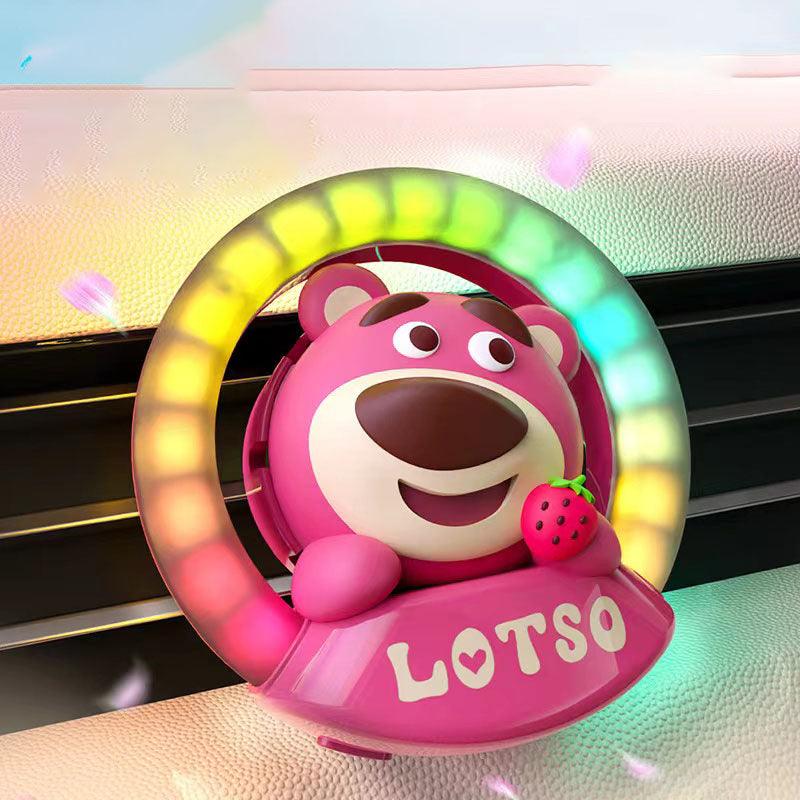 Car air freshener, deodorizing, disinfecting, replaceable, car, premium, clip type, softly scented, ring, car vent accessory, color circle, atmosphere light, LED light, air freshener