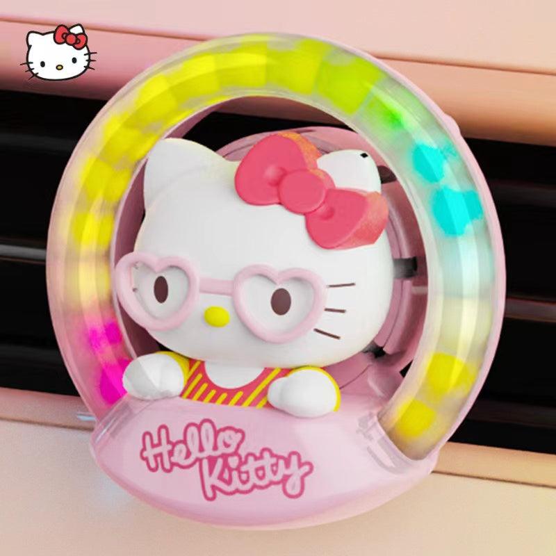 Car air freshener, deodorizing, disinfecting, replaceable, car, premium, clip type, softly scented, ring, car vent accessory, color circle, atmosphere light, LED light, air freshener