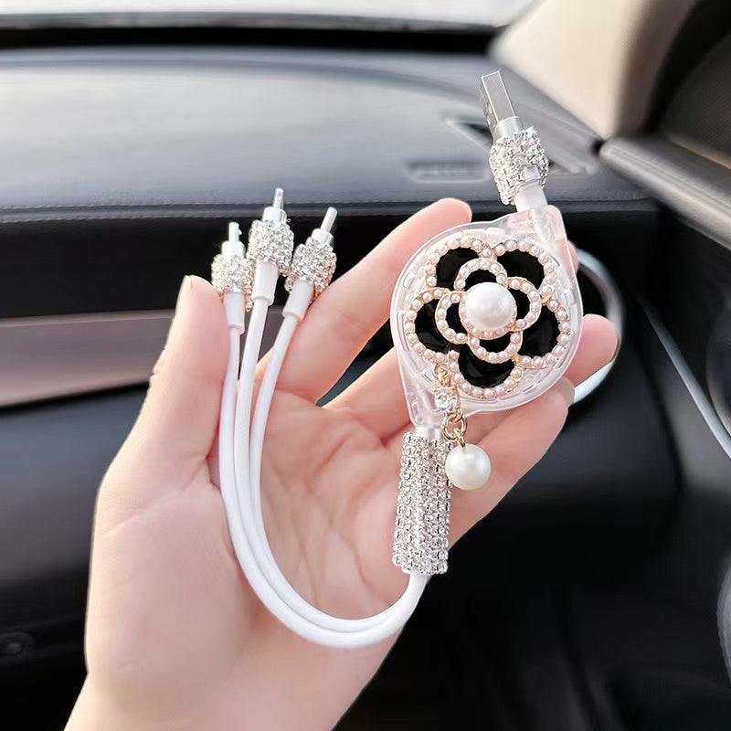 Multi-function car charging cable | 3-in-1, Android, Lightning, Type-C port, wide compatibility, convenient, multi-purpose