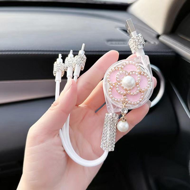 Multi-function car charging cable | 3-in-1, Android, Lightning, Type-C port, wide compatibility, convenient, multi-purpose