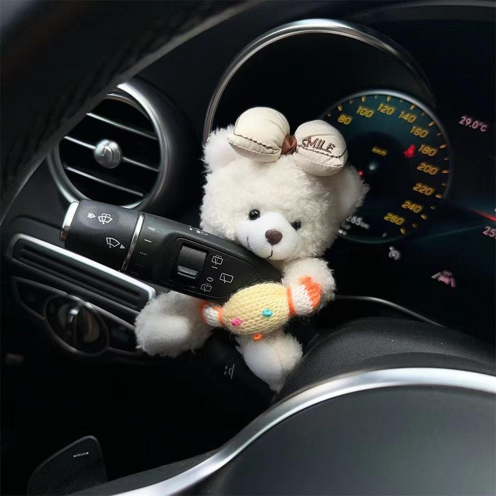 Popular items - Car dashboard Car decorations - Cute bear and dog decorations Funny dog stuffed animal Car wiper decorations