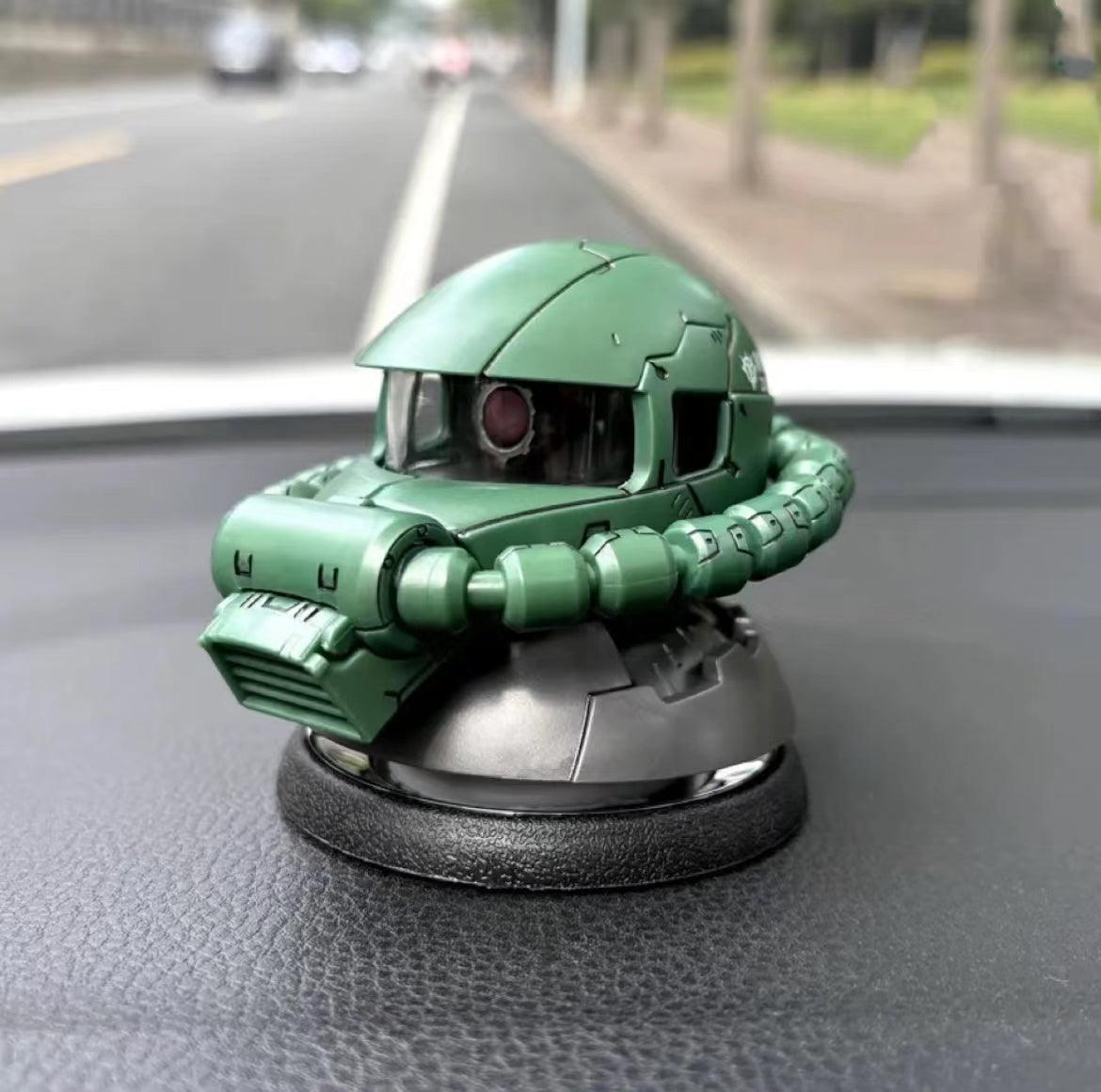 Gundam car air freshener with figure figures, creative model interior, original Zaku head, high temperature resistant dashboard ornament