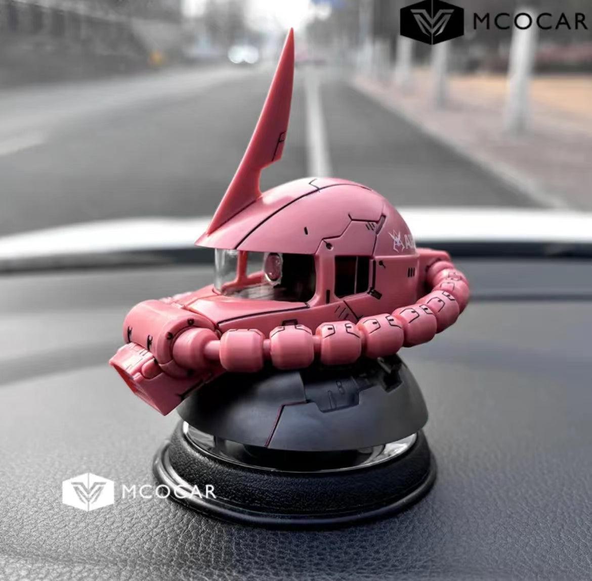 Gundam car air freshener with figure figures, creative model interior, original Zaku head, high temperature resistant dashboard ornament