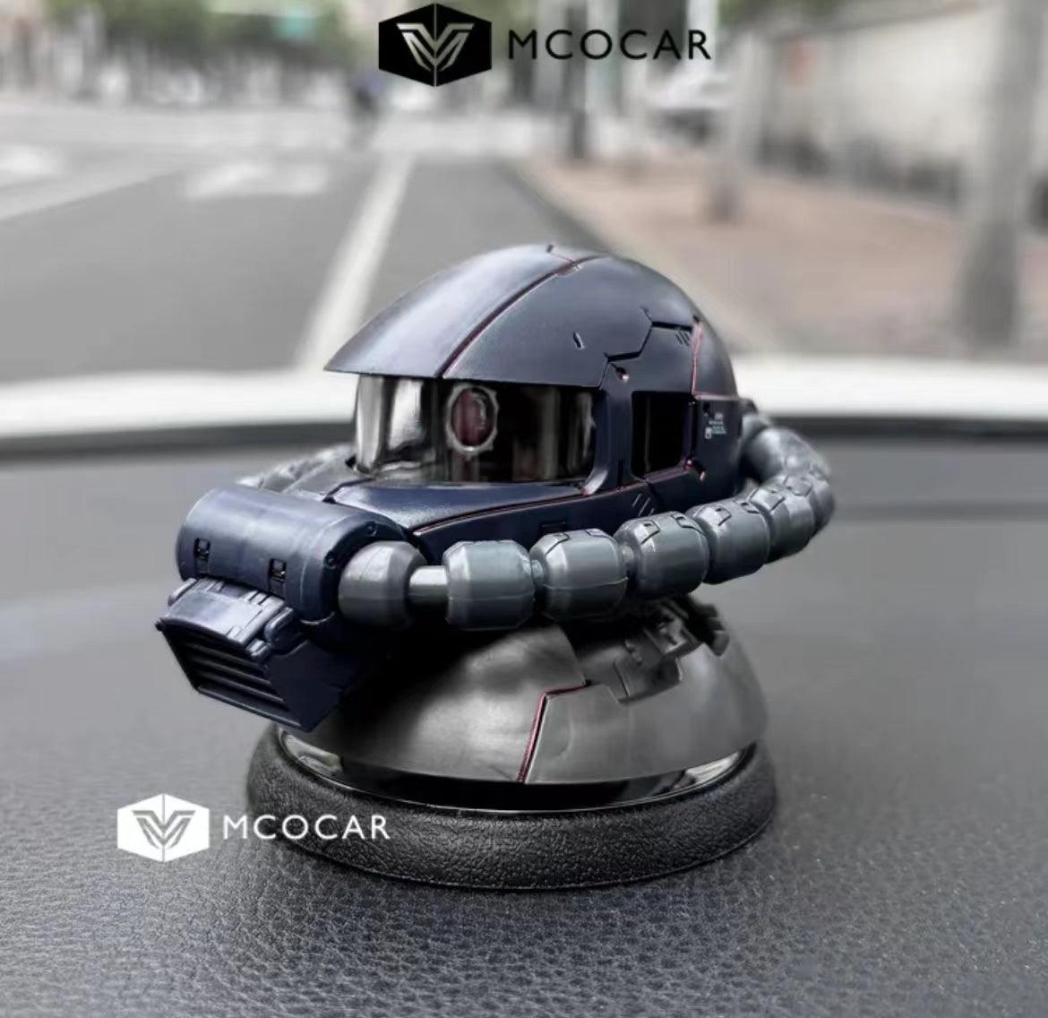 Gundam car air freshener with figure figures, creative model interior, original Zaku head, high temperature resistant dashboard ornament