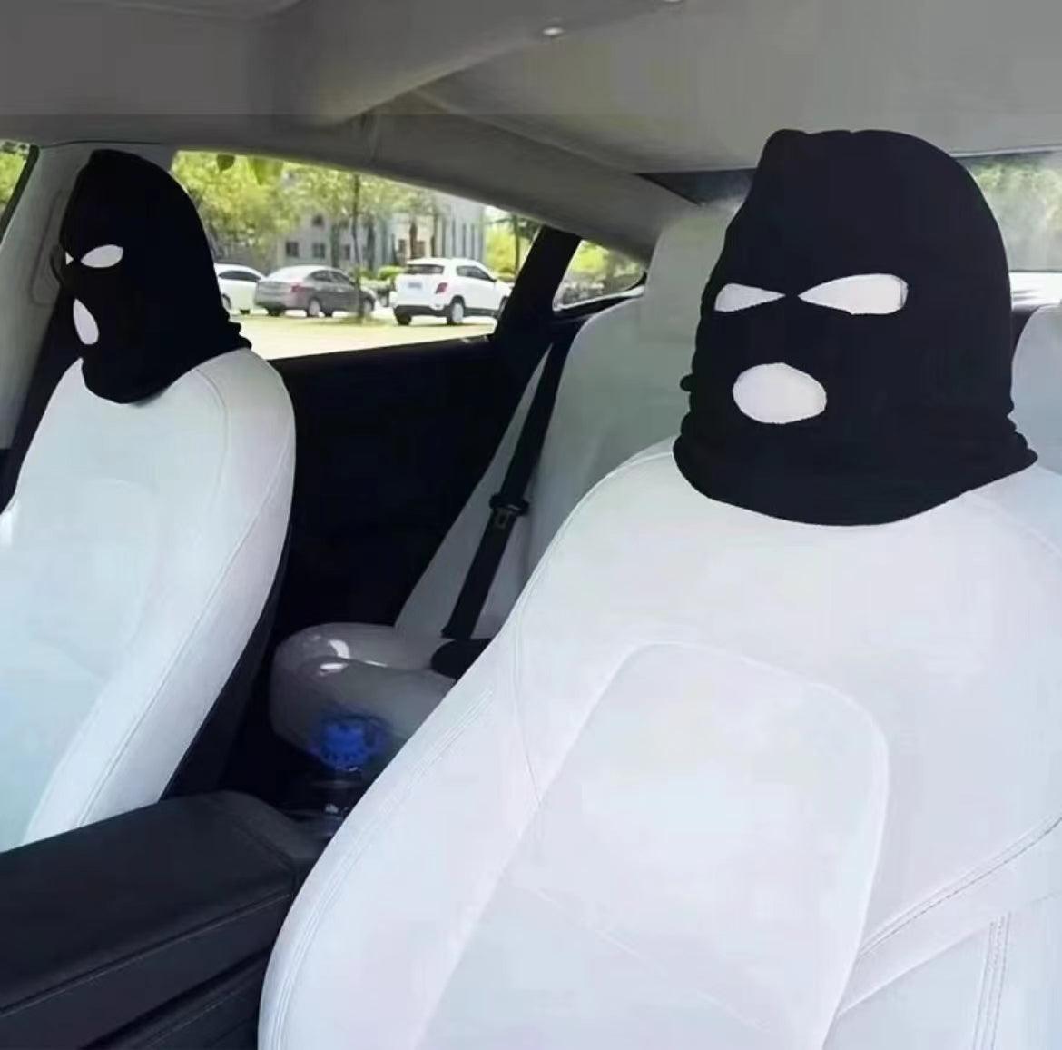 Car supplies/Funny seat covers for hobbies (2 pieces) Funny Halloween head decorations for all car models