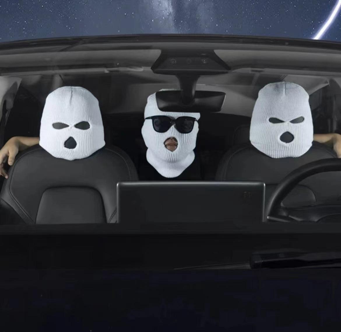 Car supplies/Funny seat covers for hobbies (2 pieces) Funny Halloween head decorations for all car models