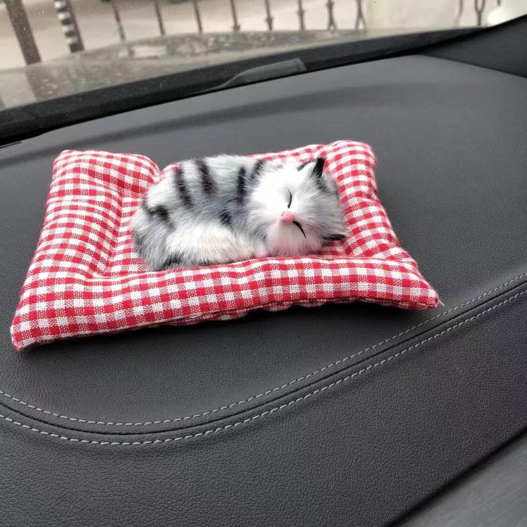 Realistic cat-shaped bamboo charcoal activated carbon car accessories — Car interior decoration | Moisture absorption and deodorization | Cute cat decoration