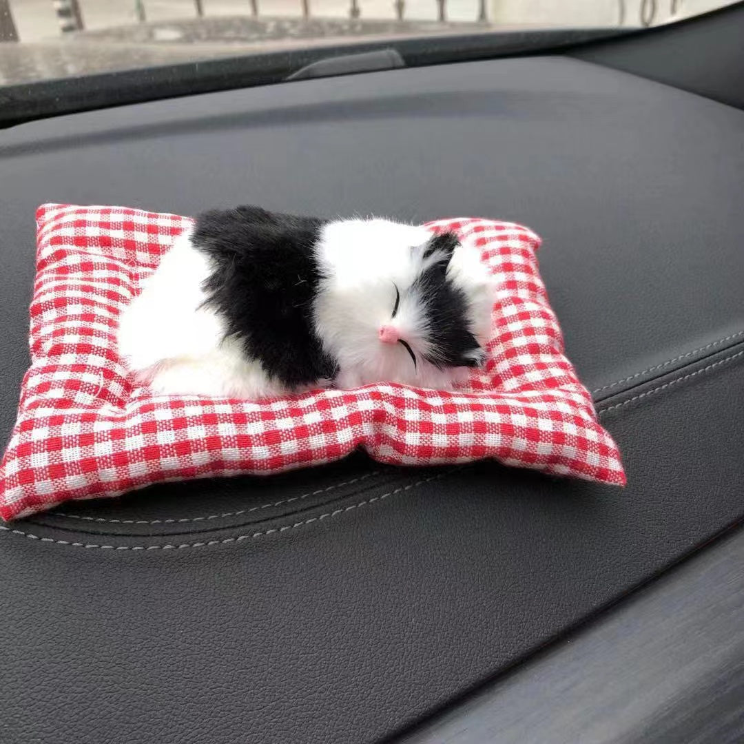 Realistic cat-shaped bamboo charcoal activated carbon car accessories — Car interior decoration | Moisture absorption and deodorization | Cute cat decoration