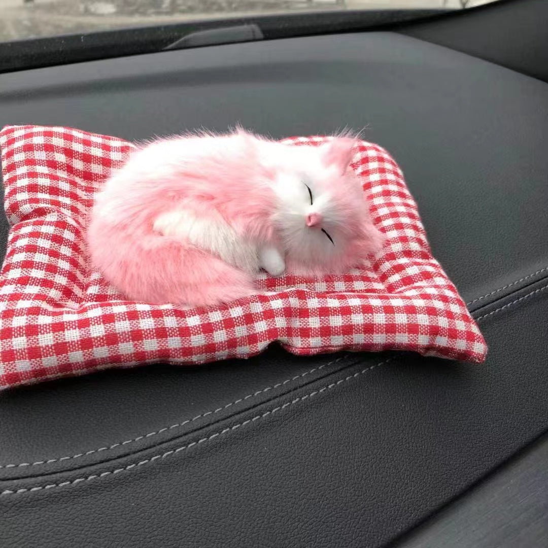 Realistic cat-shaped bamboo charcoal activated carbon car accessories — Car interior decoration | Moisture absorption and deodorization | Cute cat decoration