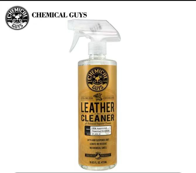 Chemical Guys Neutral Leather Cleaner for Car Interiors Napa Leather Seat Cleaner Powerful Stain Remover & Refresher