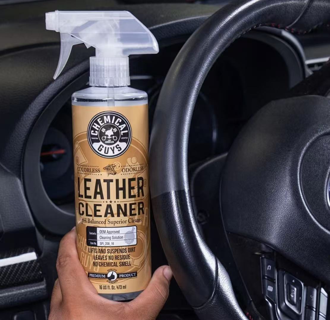 Chemical Guys Neutral Leather Cleaner for Car Interiors Napa Leather Seat Cleaner Powerful Stain Remover & Refresher
